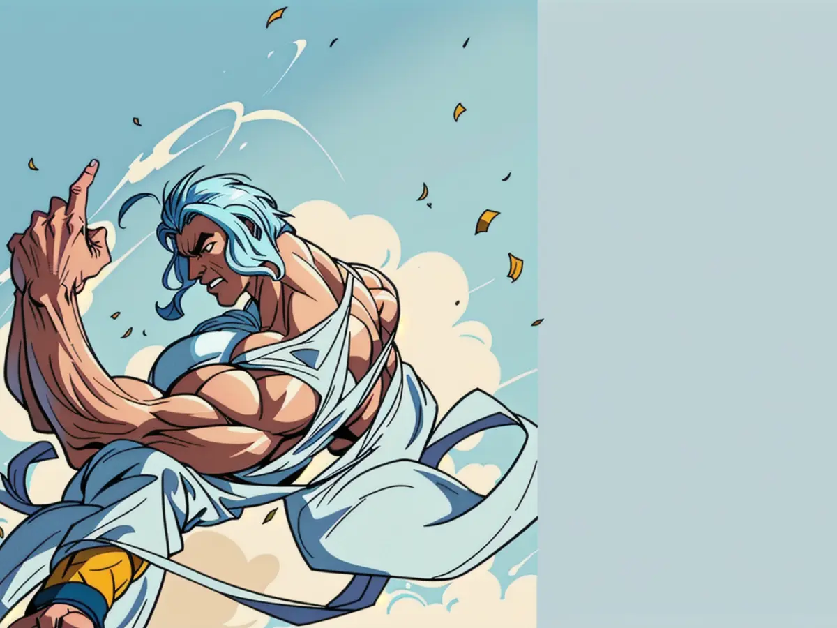 Multiple one hundred-dollar banknotes displayed against a blue background.