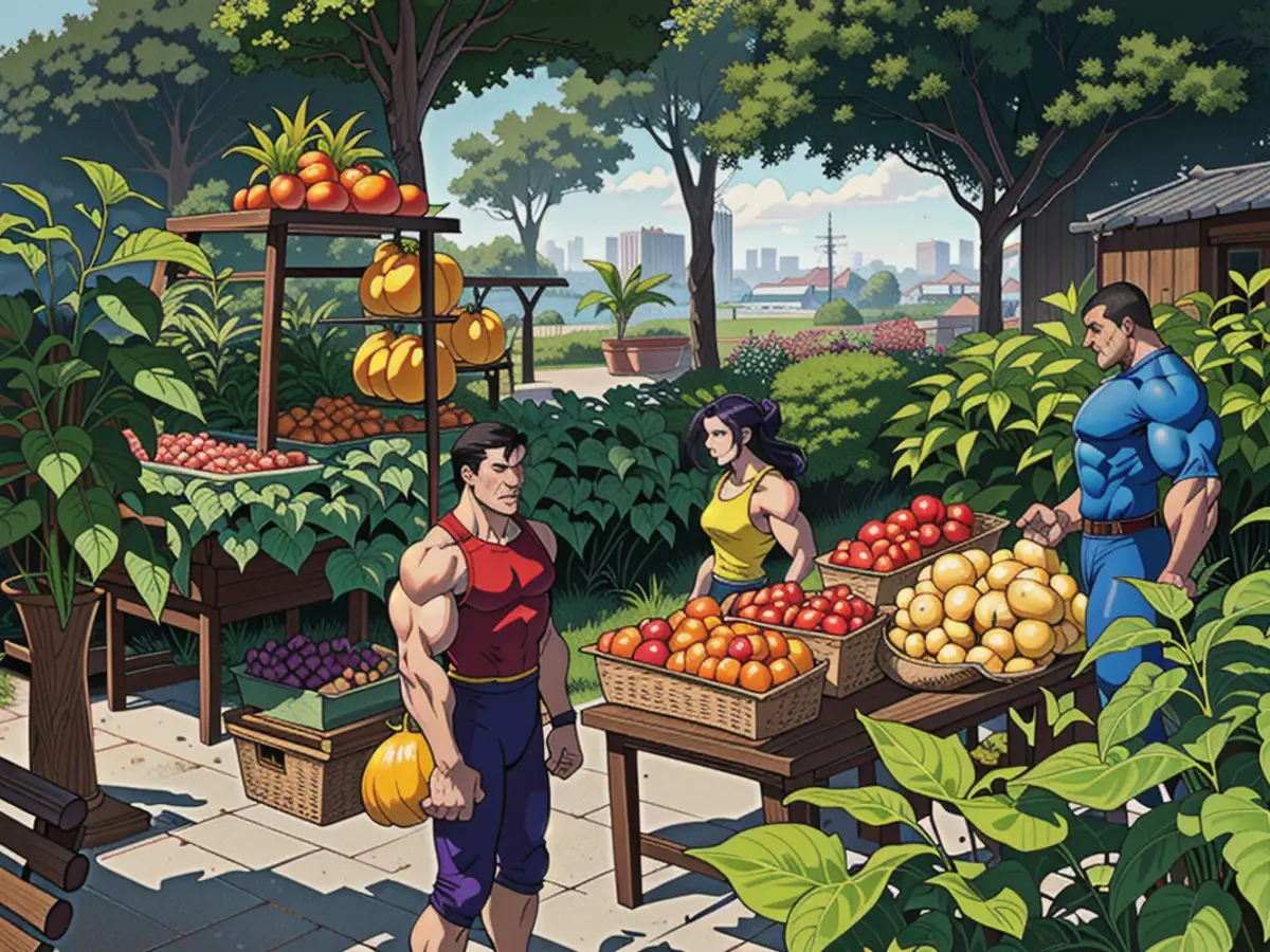 In the realm of cultivation, Hunter tends to a diverse assortment of plant life. This includes vibrant peppers, juicy tomatoes, the unique purple leaf plum, and the tropical delight that is pineapple.