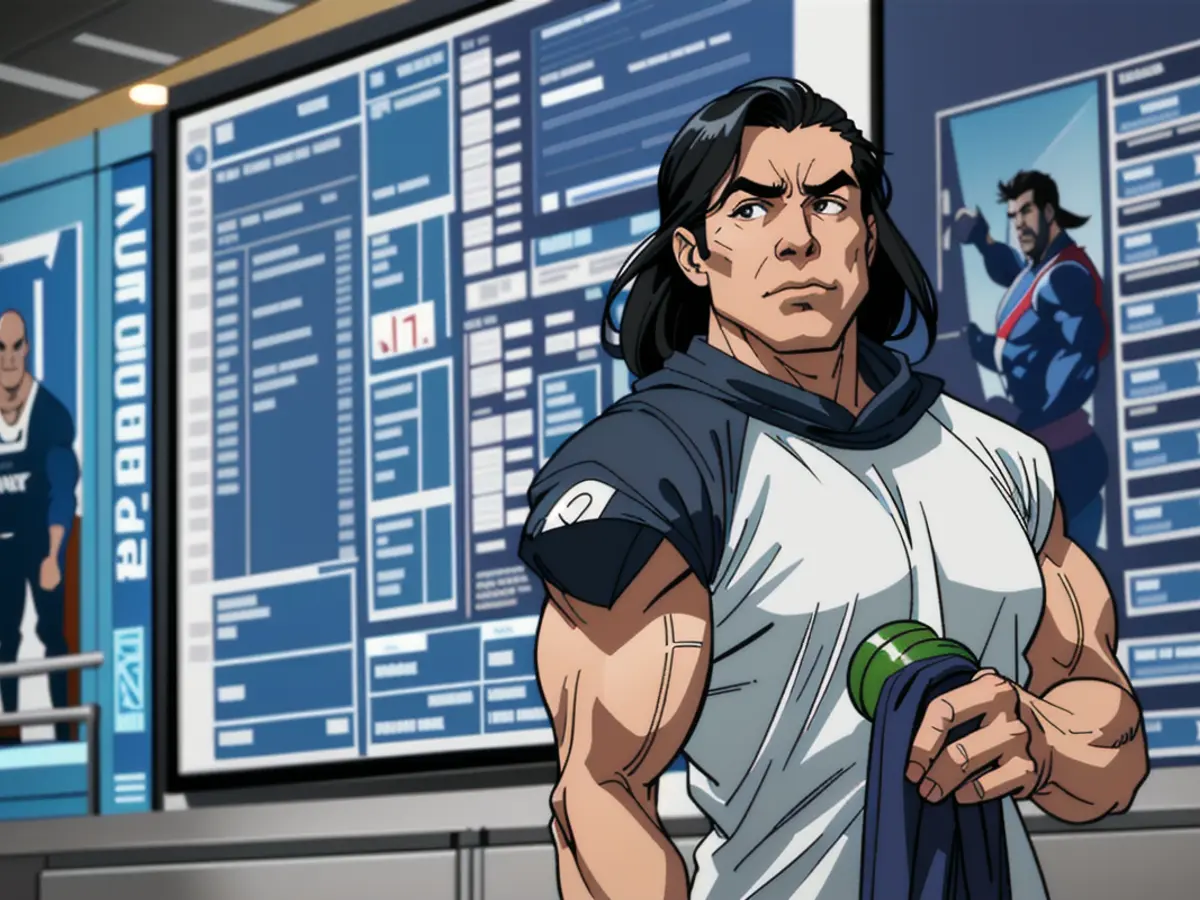 Individual situated near the arrival/departure display at the airport.