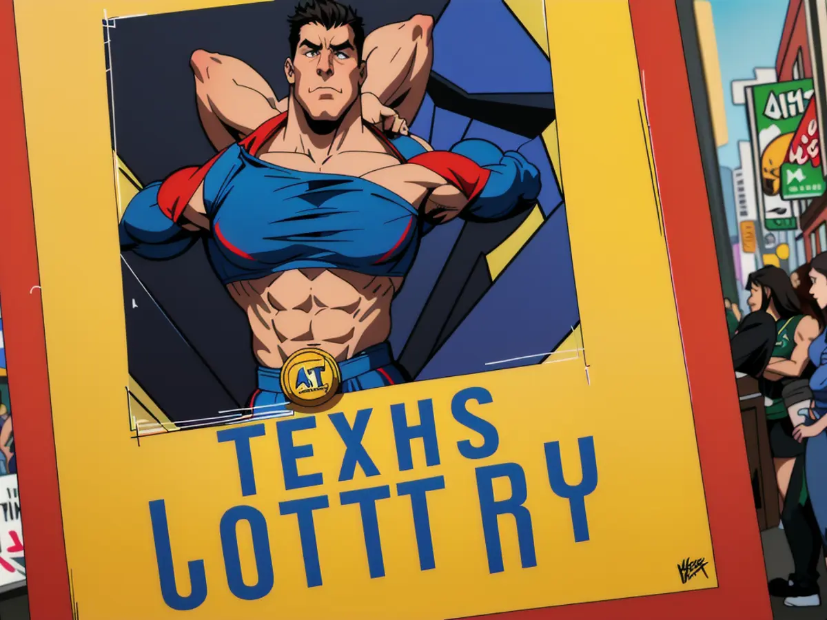 At Times Market in Bishop, Texas, a sign promoting the Texas Lottery is noticeable. (AP)